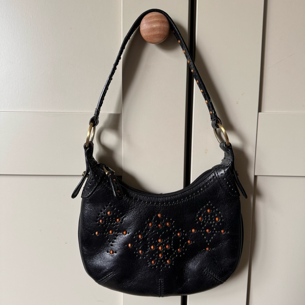 ❣️ Black Leather Beaded 90’s Kenneth Cole Purse